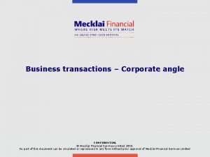 Mecklai financial services