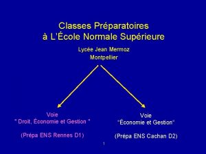 Classes Prparatoires Lcole Normale Suprieure Lyce Jean Mermoz