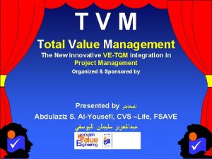Total value management Total value management