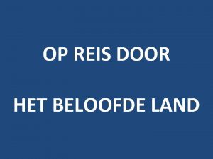 OP REIS DOOR HET BELOOFDE LAND Luchthaven van