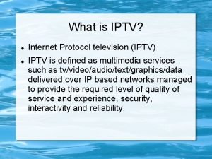 What is iptv