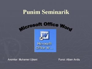 Punim seminarik ne word Punim seminarik ne word