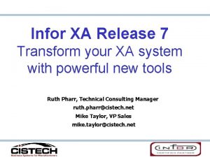 Infor xa release 10