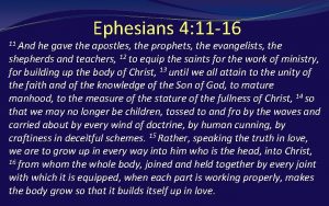 Ephesians 4 11 16