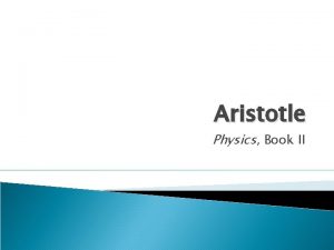 Aristotle physics book 2