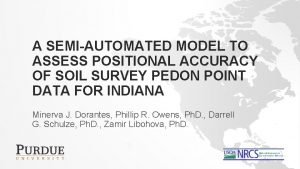 A SEMIAUTOMATED MODEL TO ASSESS POSITIONAL ACCURACY OF