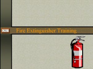 Fire Extinguisher Training The Fire Triangle Fire Safety