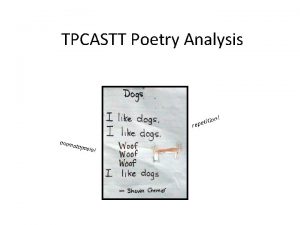 Tpcastt poetry analysis