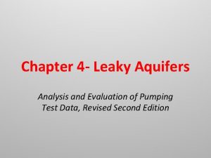 Leaky aquifer