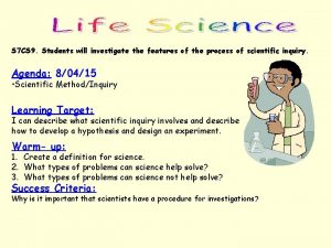S 7 CS 9 Students will investigate the