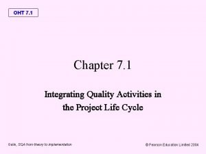 OHT 7 1 Chapter 7 1 Integrating Quality