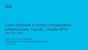 Cisco network function virtualization