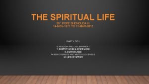 THE SPIRITUAL LIFE BY POPE SHENOUDA III 14