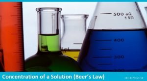 Concentration of a Solution Beers Law 012 10736