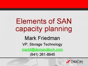 San capacity planning