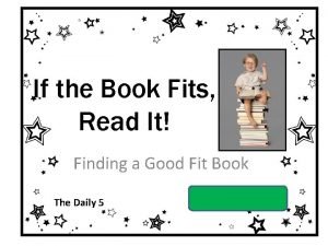 Finding a good fit book