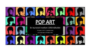 Pop art 1960