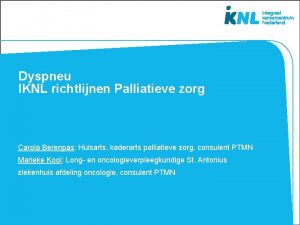 Palliative fase