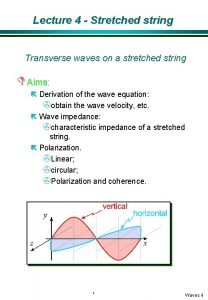 Transverse impedance of a string