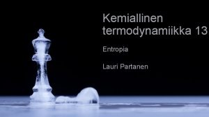 Entropian laskeminen