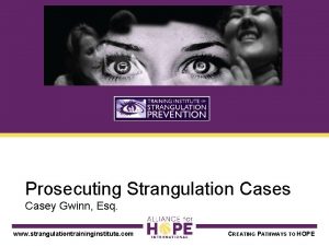 Strangulation training institute