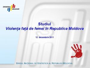 Studiul Violena fa de femei n Republica Moldova
