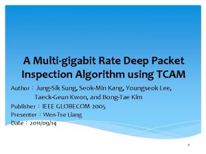 A Multigigabit Rate Deep Packet Inspection Algorithm using
