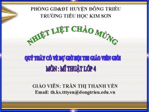 PHNG GDT HUYN NG TRIU TRNG TIU HC