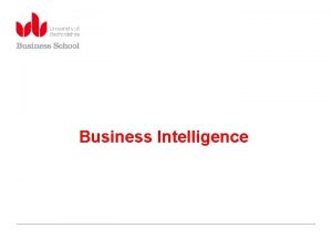 Evolution of business intelligence