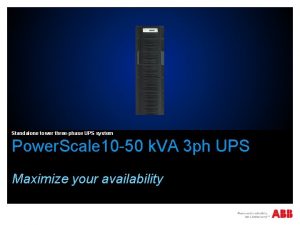 Standalone tower threephase UPS system Power Scale 10