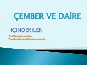 EMBER VE DARE NDEKLER vEMBER VE DORU vEMBERDE