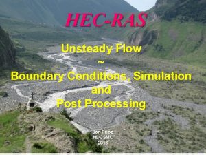 Hec-ras steady flow boundary conditions