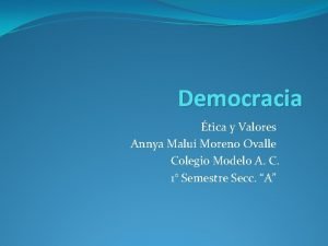 Que es la democracia