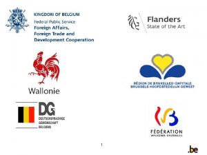 1 An introduction to the Belgian institutional framework