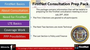 First Net Basics First Net Consultation Prep Pack