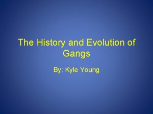 Evolution of gangsters