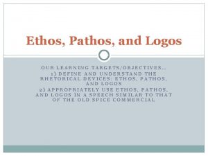 Define ethos pathos and logos