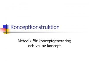 Konceptgenerering