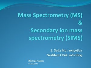 Mass spectrophotometer principle Mass spectrophotometer principle