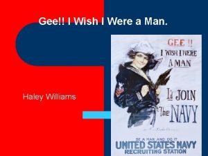 Gee i wish i were a man poster