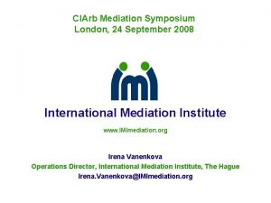 Ciarb mediation symposium