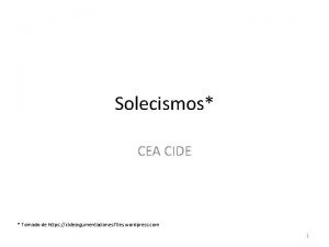 Solecismos