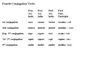 4th conjugation latin verbs