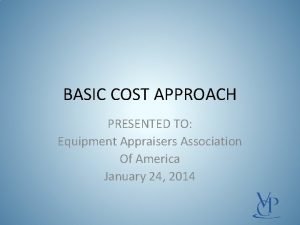 Cost approach formula