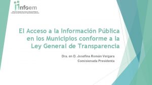 El Acceso a la Informacin Pblica en los