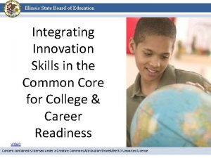 Illinois State Board of Education Integrating Innovation Skills