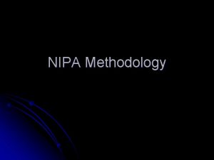 NIPA Methodology National Income Accounting and the Flow