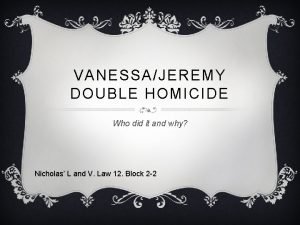Double homicide