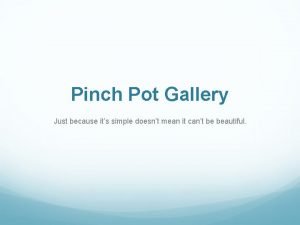 Swan pinch pot