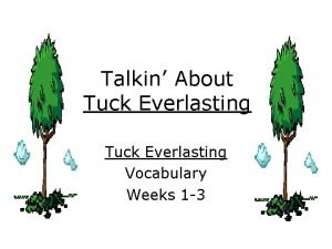 Tuck everlasting vocabulary